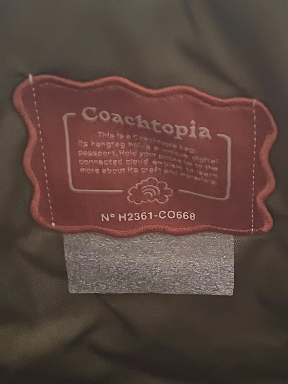 RARE COACH CAOCHTOPIA LOOP TOTE WITH CLOUD QUILTING:NWT Olive Green